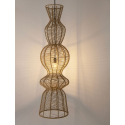 Baloo – pionowa lampa wisząca boho ze sznurka | oświetlenie