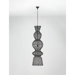 Baloo – pionowa lampa wisząca boho ze sznurka | oświetlenie