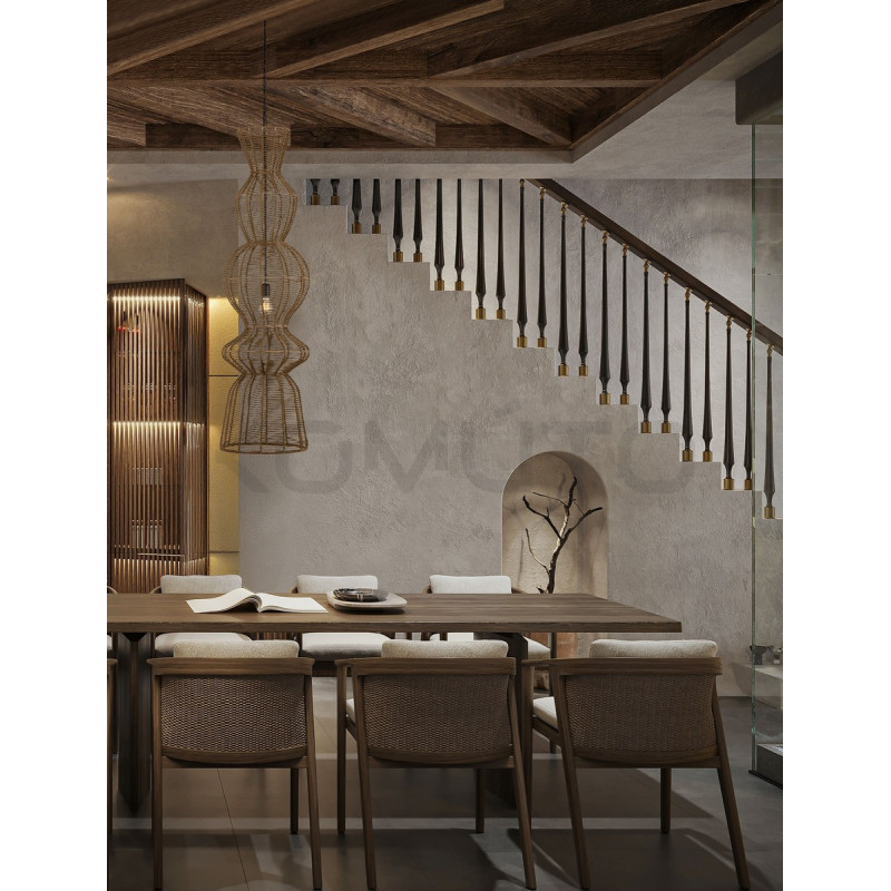 Baloo – pionowa lampa wisząca boho ze sznurka | oświetlenie