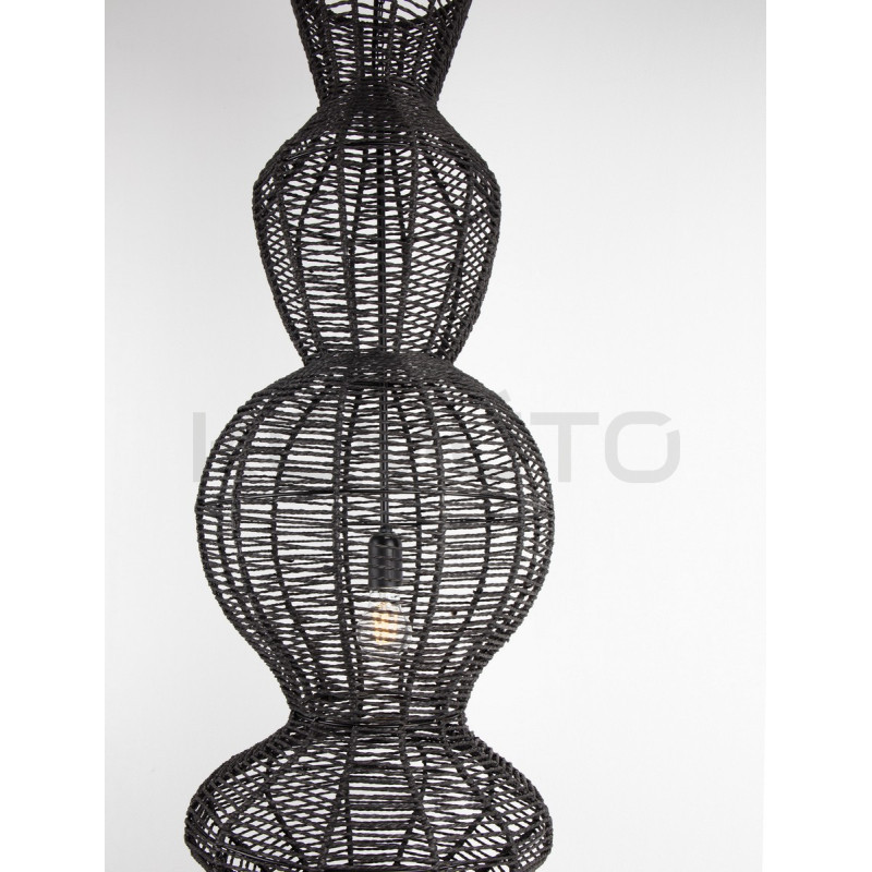 Baloo – pionowa lampa wisząca boho ze sznurka | oświetlenie