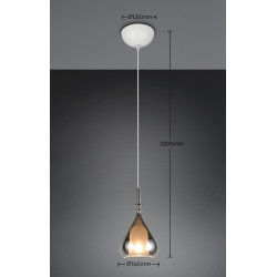 Lampa Marinet chrom – artystyczna pojedyncza lampa wisząca