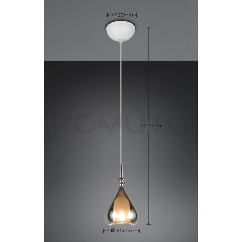 Lampa Marinet chrom – artystyczna pojedyncza lampa wisząca