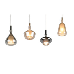 Lampa Marinet 4 – artystyczne połączenie bursztynu i chromu