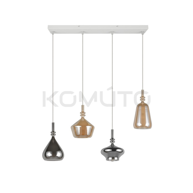 Lampa Marinet 4 – artystyczne połączenie bursztynu i chromu