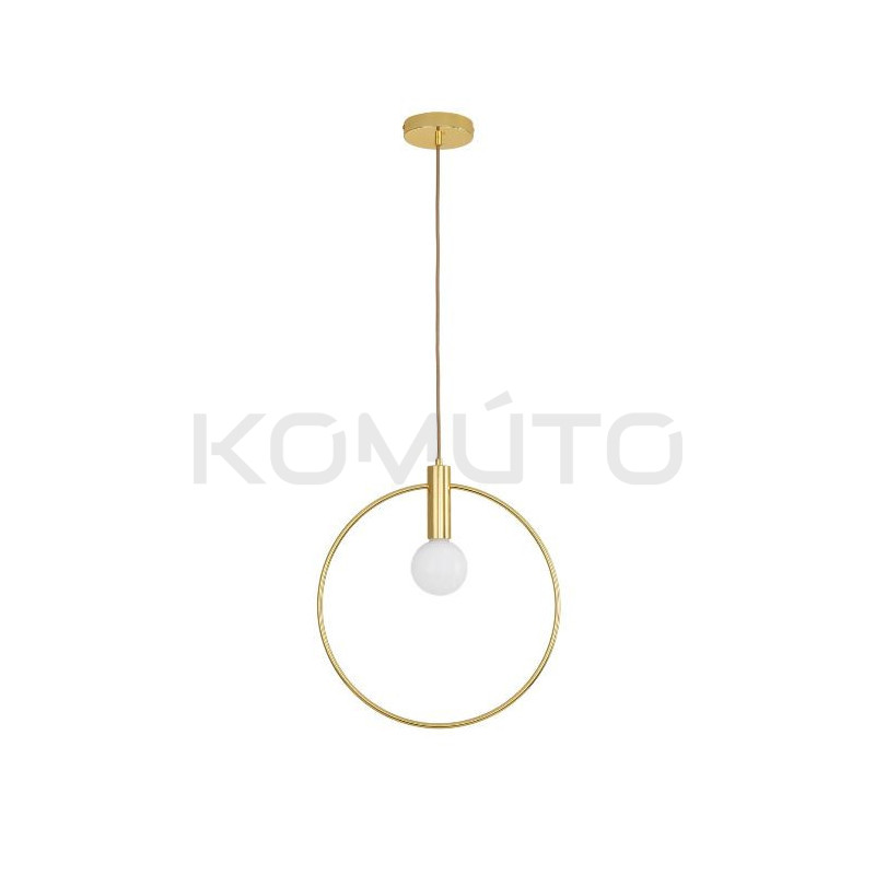 Lampa Bella 25 – artystyczna lampa wisząca w złotej oprawie