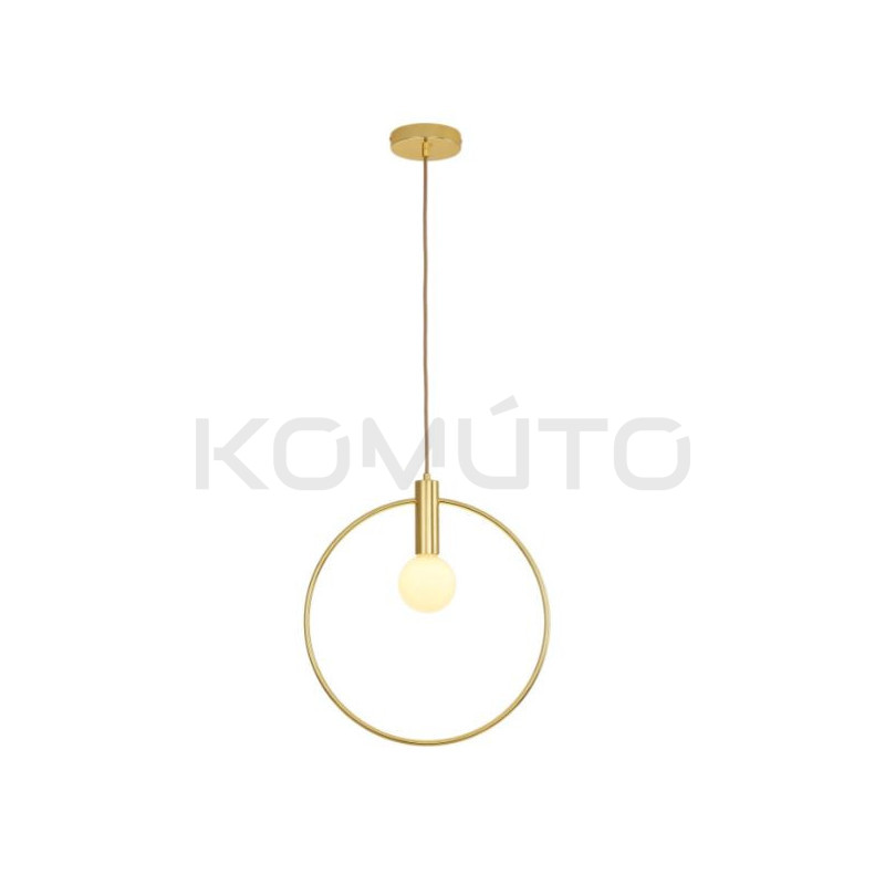 Lampa Bella 25 – artystyczna lampa wisząca w złotej oprawie