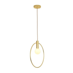 Lampa Bella 25 – artystyczna lampa wisząca w złotej oprawie