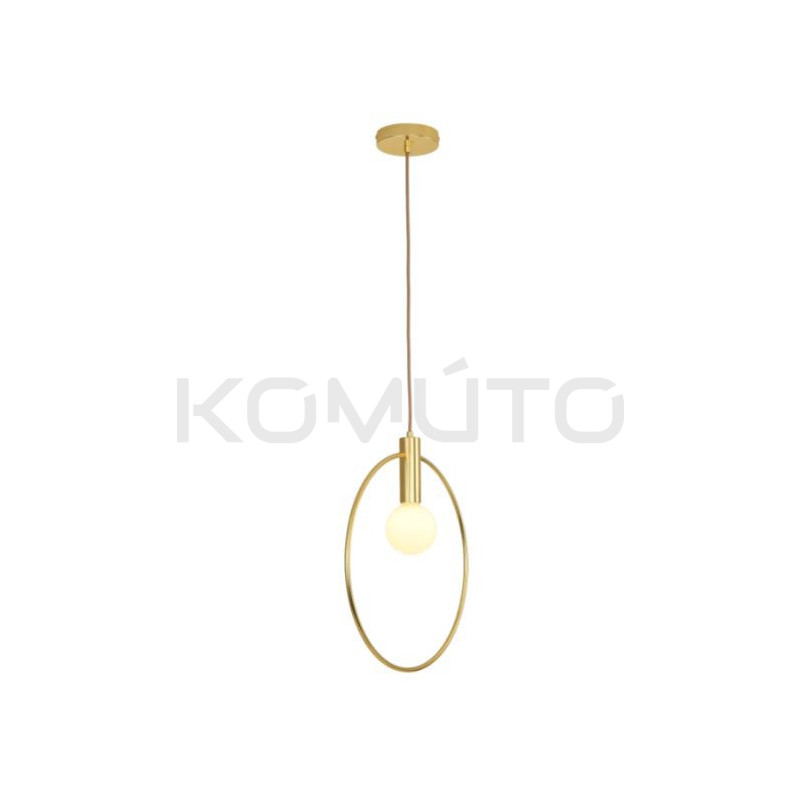 Lampa Bella 25 – artystyczna lampa wisząca w złotej oprawie