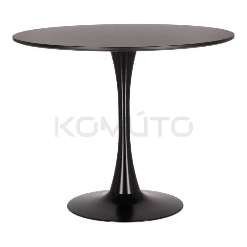 Stół Tulip Skinny 90 czarny – harmonia formy i światła
