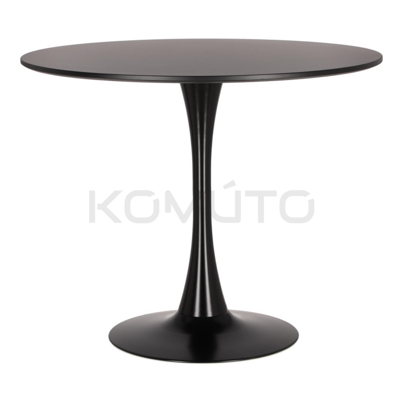 Stół Tulip Skinny 90 czarny – harmonia formy i światła