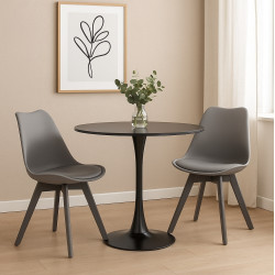 Stół Tulip Skinny 90 czarny – harmonia formy i światła