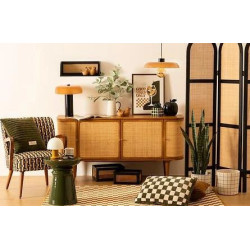 Pomocniczy stolik BRUM zielony – artystyczny akcent wnętrza