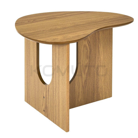 Mały stolik drewniany Pebble – stolik kawowy o nietypowym kształcie