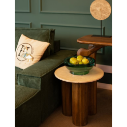 Stolik kawowy RAGNO – Marmur i drewno w artystycznej formie