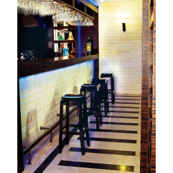  Nowoczesny hoker Charles 65 – czarny przezroczysty