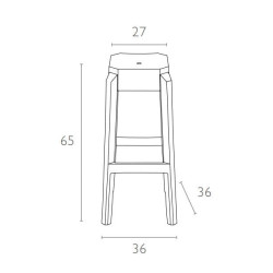 Hoker biały Charles 65 | IdealMeble.pl