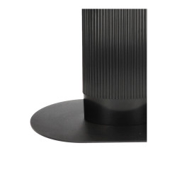 Stół owalny Gativel czarny fornir naturalny dębowy | Komuto.pl