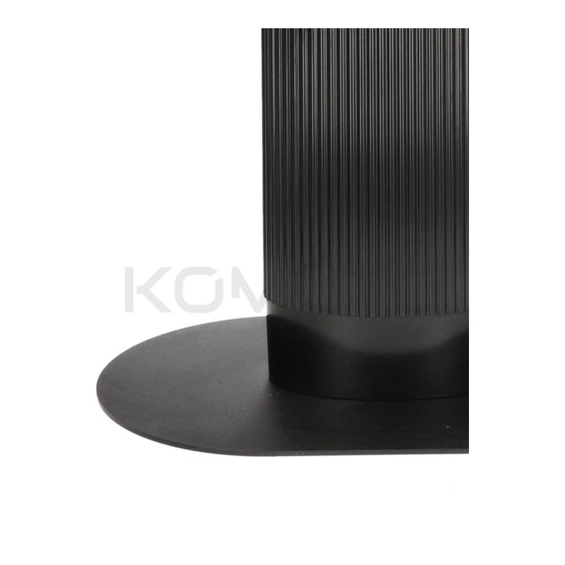 Stół owalny Gativel czarny fornir naturalny dębowy | Komuto.pl