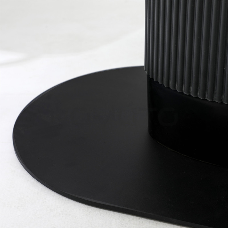 Stół owalny Gativel czarny fornir naturalny dębowy | Komuto.pl