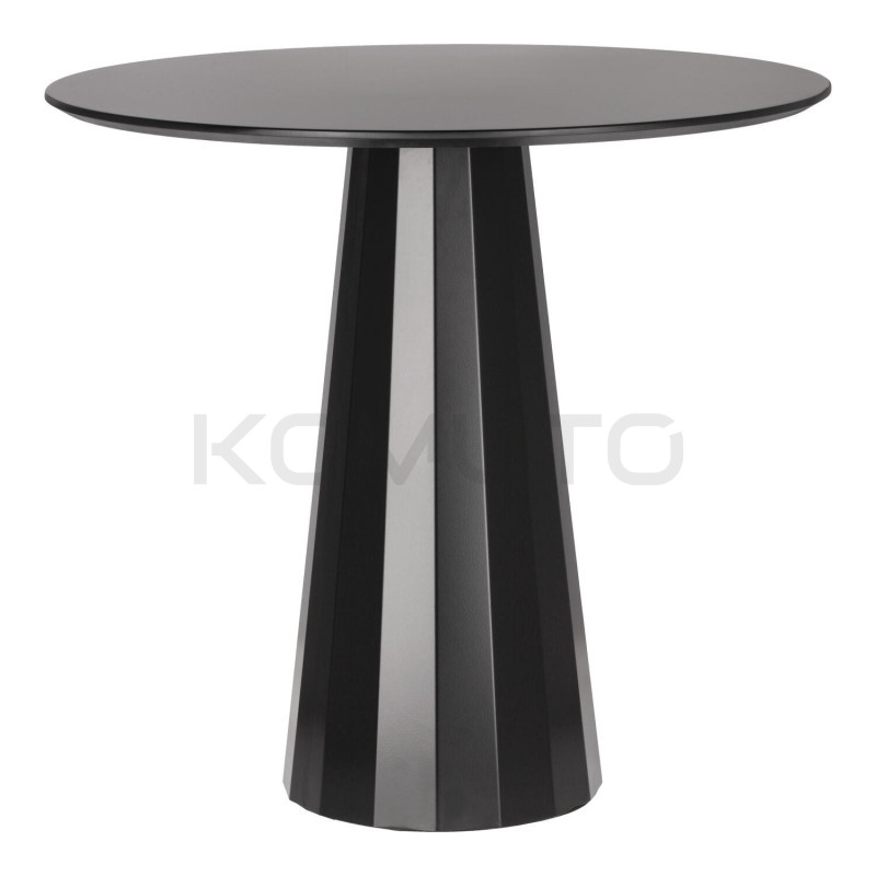 Stół okrągły Wenice czarny o średnicy 80 cm | Komuto.pl