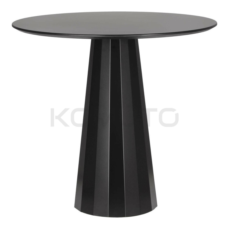 Stół okrągły Wenice czarny o średnicy 80 cm | Komuto.pl