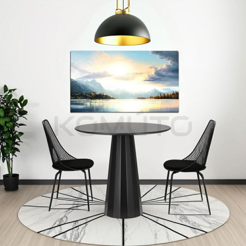 Stół okrągły Wenice czarny o średnicy 80 cm | Komuto.pl