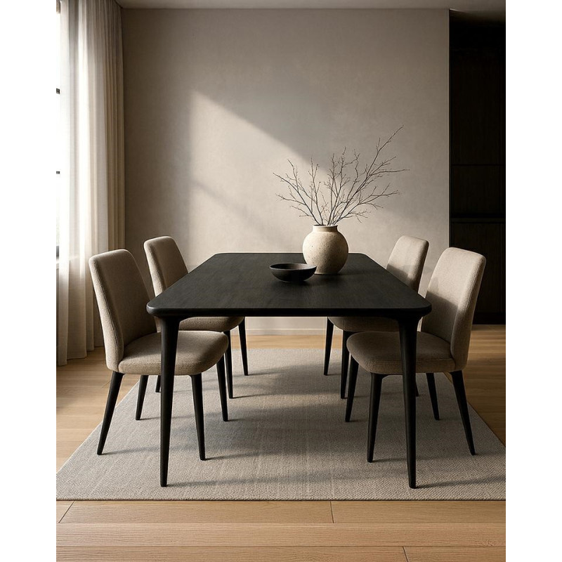 Stół Laminar 200 czarny – prostokątny drewniany stół