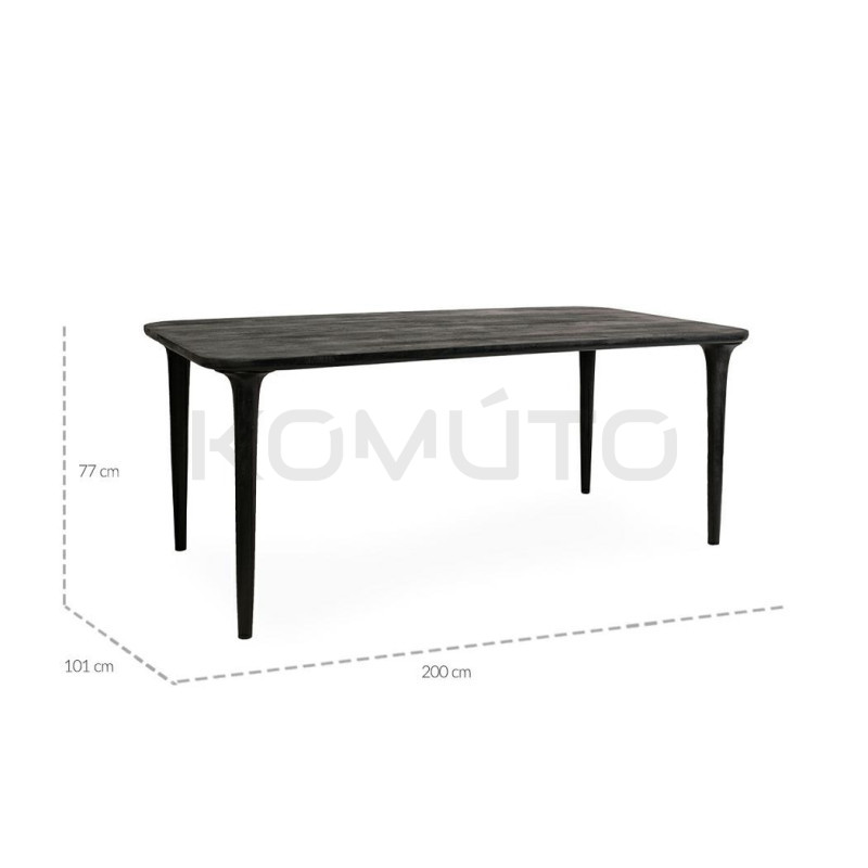 Stół Laminar 200 czarny – prostokątny drewniany stół