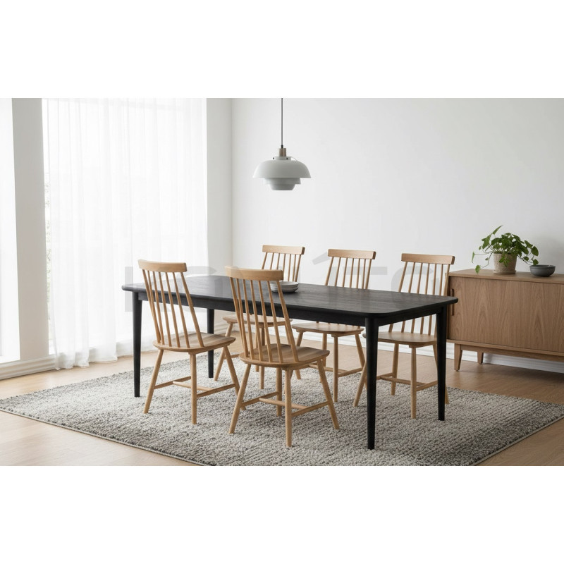 Stół Laminar 200 czarny – prostokątny drewniany stół