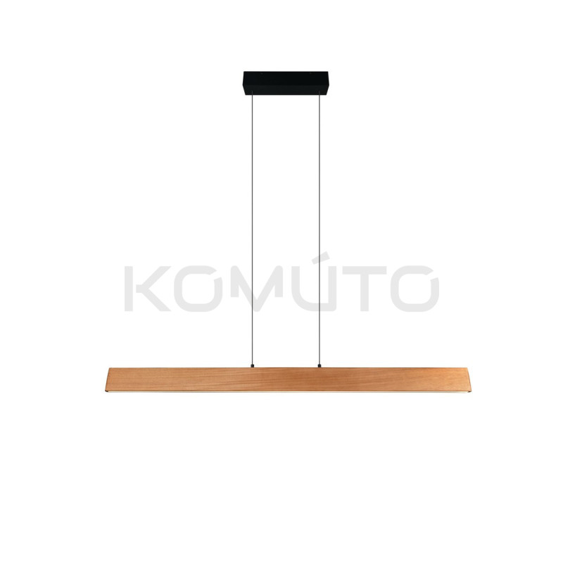 Lampa pozioma drewniana Kler 115 cm – elegancja i naturalne światło