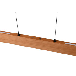 Lampa pozioma drewniana Kler 115 cm – elegancja i naturalne światło