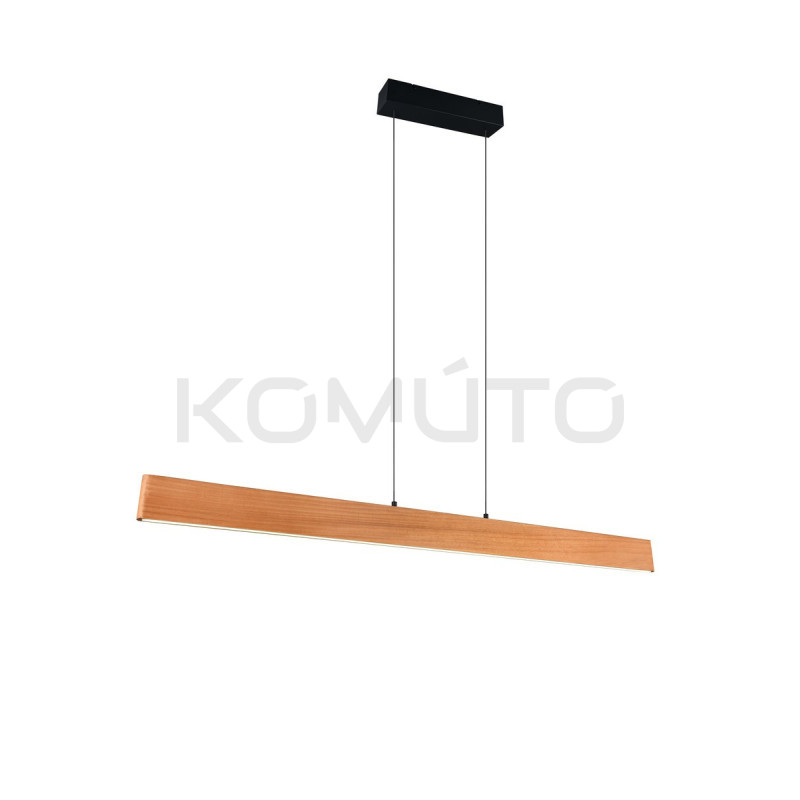 Lampa pozioma drewniana Kler 115 cm – elegancja i naturalne światło