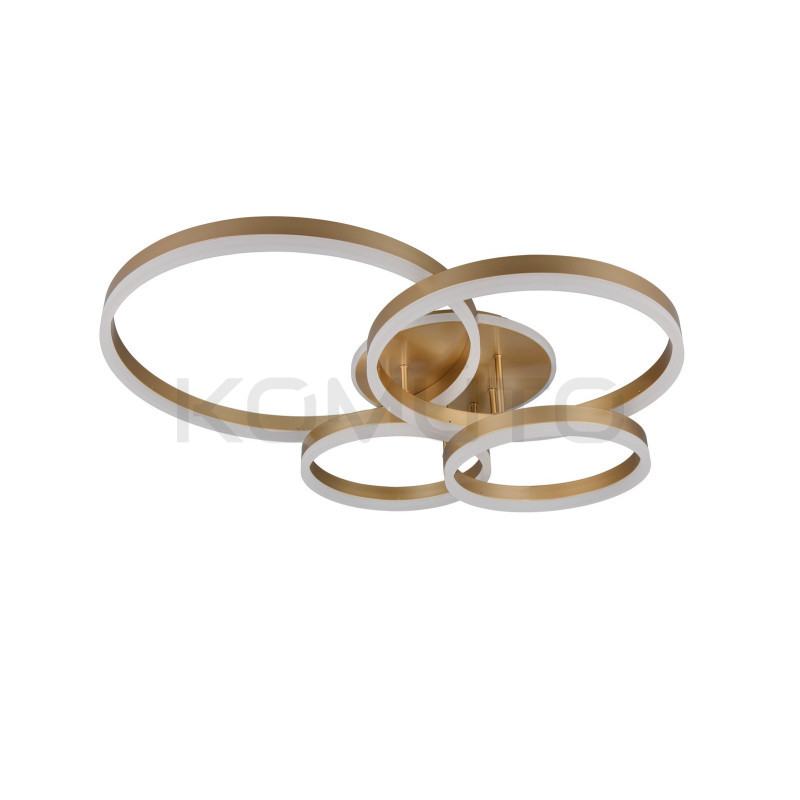 Plafon Starkey 4 złote okręgi  |  IdealMeble.pl