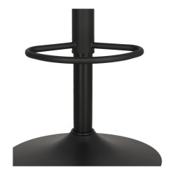 Hoker tapicerowany z oparciem obrotowy czarny Dlana | Komuto.pl