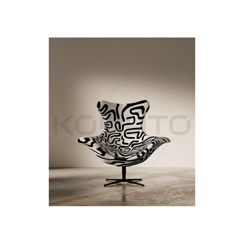 Black Line – designerski fotel | Projekt Katarzyny Jasyk