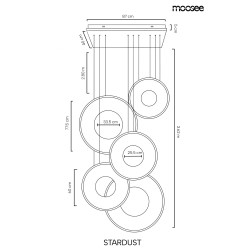 STARDUST – artystyczna lampa wisząca, światło jako design
