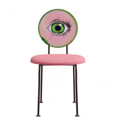 Krzesło tapicerowane Medallion Oko - oparcie z nadrukiem