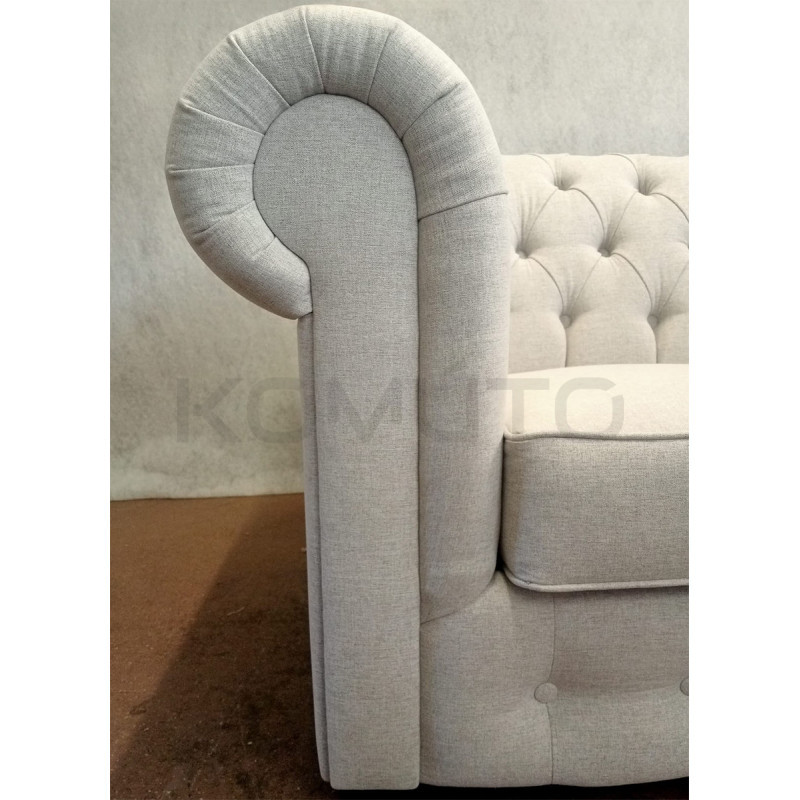 Sofa Chesterfield w tkaninie March 3 osobowa materiał