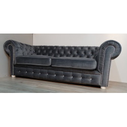 Sofa Chesterfield z kryształkami March 3 osobowa