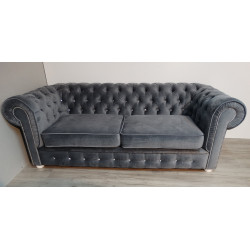Sofa Chesterfield z kryształkami March 3 osobowa