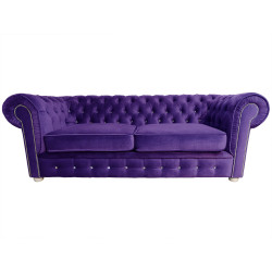 Sofa Chesterfield z kryształkami March 3 osobowa