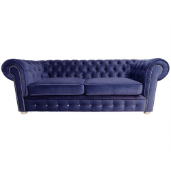 Sofa Chesterfield z kryształkami March 3 osobowa