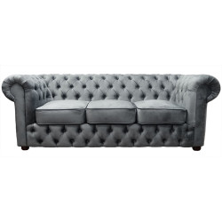 Sofa Chesterfield March 3 osobowa plusz, materiał, welur