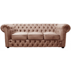 Sofa Chesterfield March 3 osobowa plusz, materiał, welur