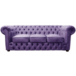 Sofa Chesterfield March 3 osobowa plusz, materiał, welur