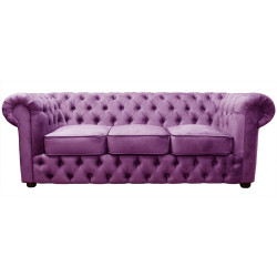 Sofa Chesterfield March 3 osobowa plusz, materiał, welur