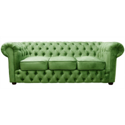 Sofa Chesterfield March 3 osobowa plusz, materiał, welur