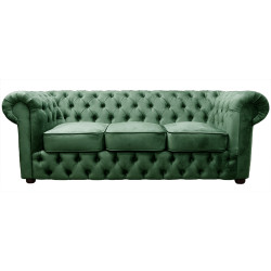 Sofa Chesterfield March 3 osobowa plusz, materiał, welur