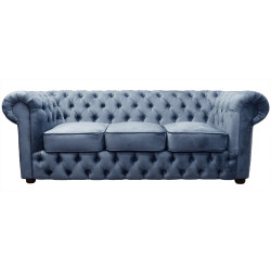 Sofa Chesterfield March 3 osobowa plusz, materiał, welur