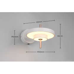 Kinkiet Move 20 w stylu art-deco – elegancki design LED